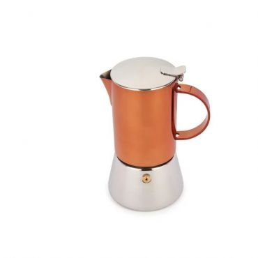 La Cafetière 4 Cup Copper Stovetop Espresso Maker - Stainless Steel